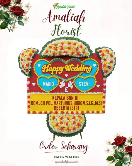 Papan Bunga Pernikahan Tabir Ilir